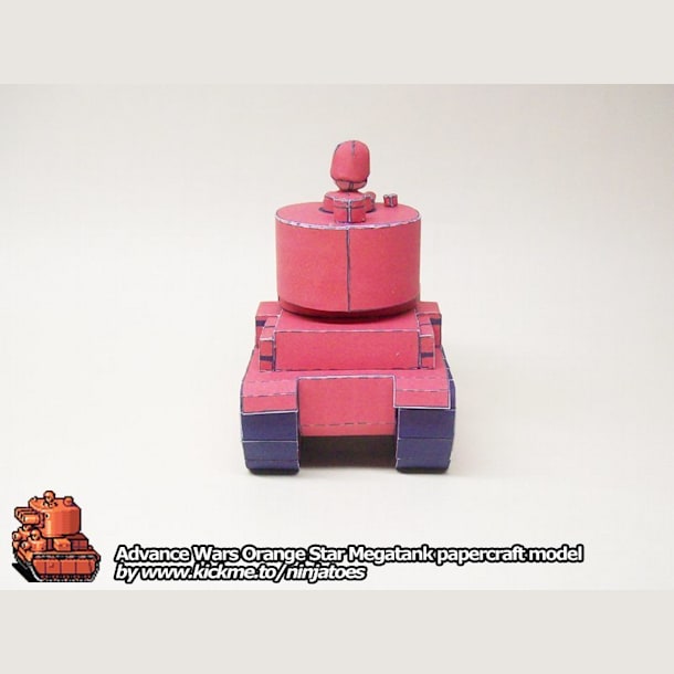 Бумажная модель Танк Orange Star Megatank (Advance Wars)