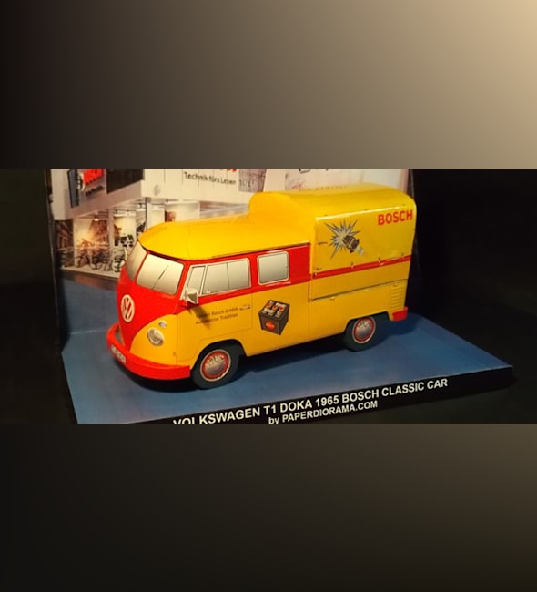 Бумажная модель Автомобиль Volkswagen T1 Bosch Testimonial Diecast