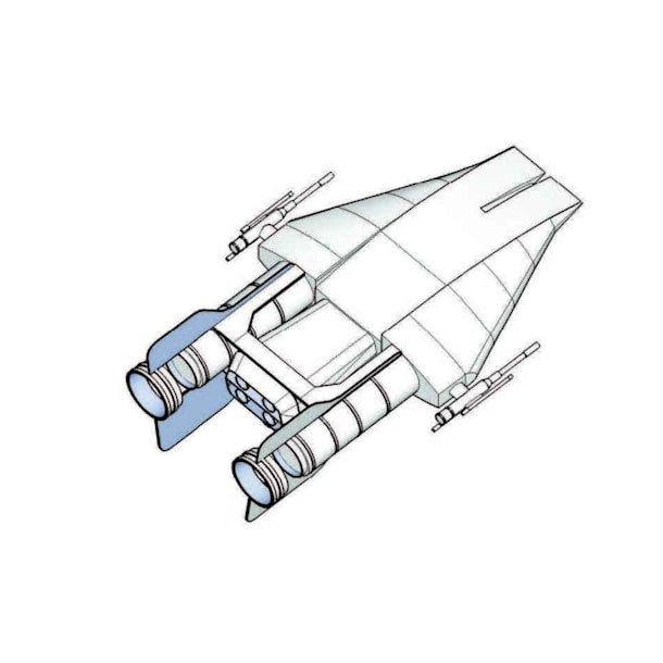 Бумажная модель Звёздный истребитель A-wing (Звездные войны)