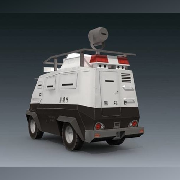 Бумажная модель Специальный автомобиль Command Car Type 97 (Полиция будущего)