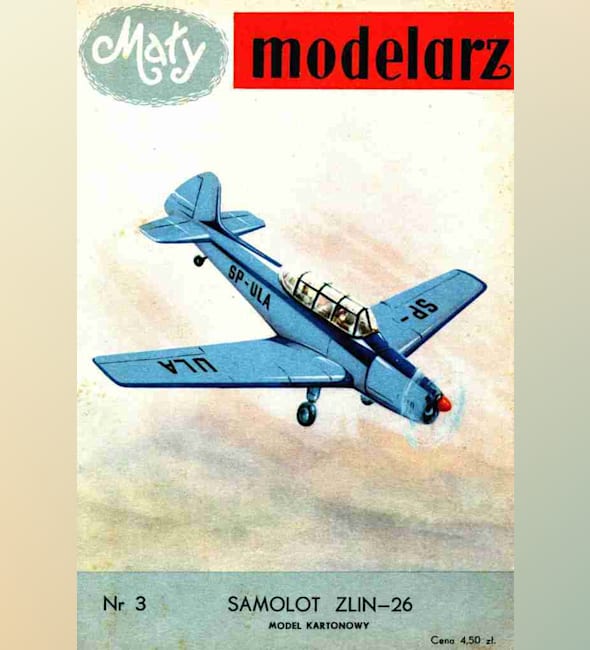 Журнал Maly Modelarz - 2/1958 - Самолет Zlin 26