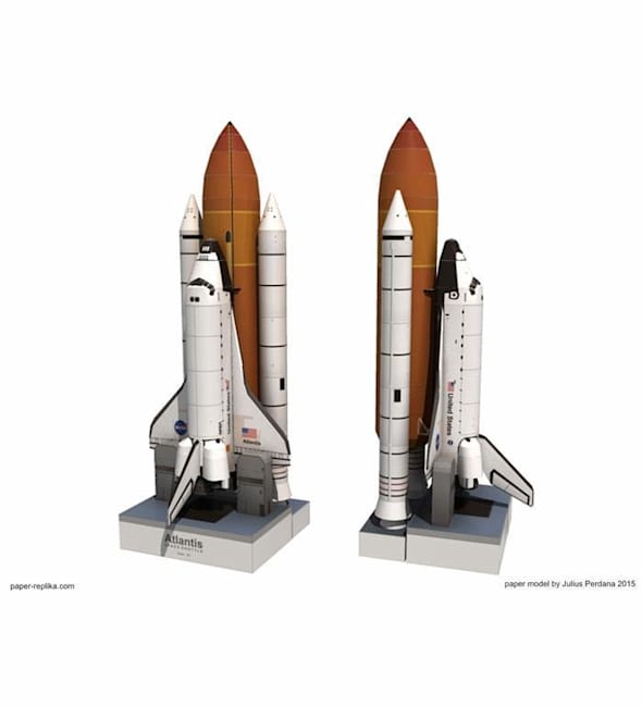 Бумажная модель Космический корабль Атлантис