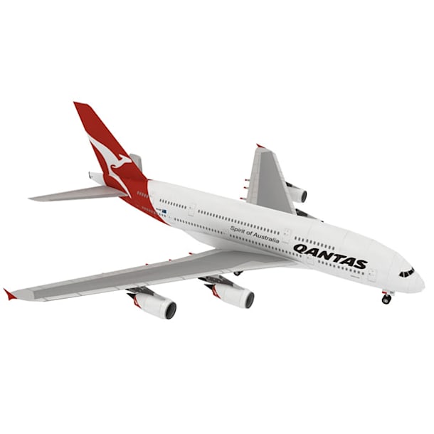 Бумажная модель Авиалайнер Airbus A380 Qantas Airways