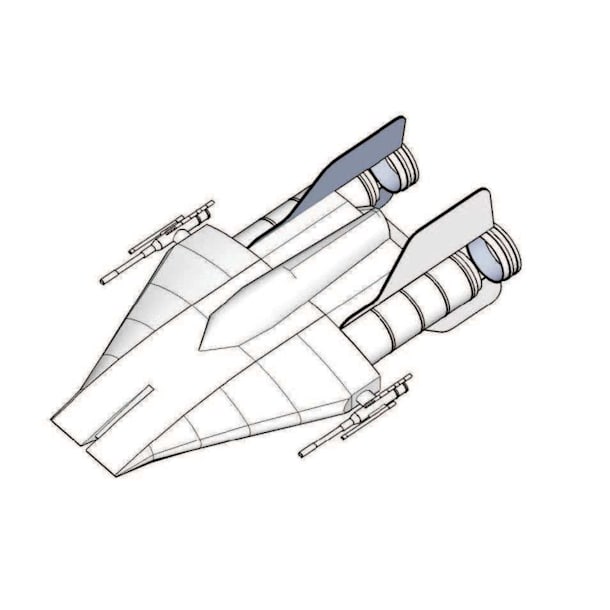 Бумажная модель Звёздный истребитель A-wing (Звездные войны)