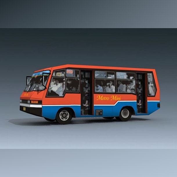 Бумажная модель Автобус Metromini