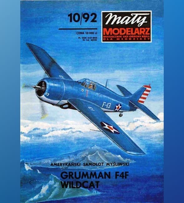 Журнал Maly Modelarz - 10/1992 - Истребитель Grumman F4F Wildcat