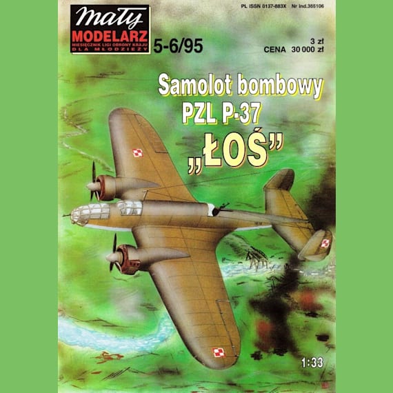 Maly Modelarz - 5-6/1995 - Бомбардировщик PZL P-37 Los