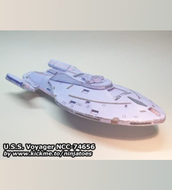 Бумажная модель Звездолет USS Voyager NCC-74656 (Звездный путь)