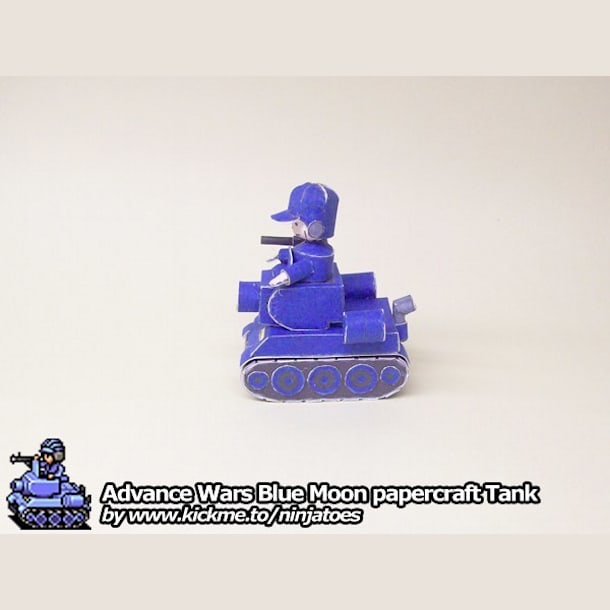 Бумажная модель Танк Blue Moon Tank (Advance Wars)