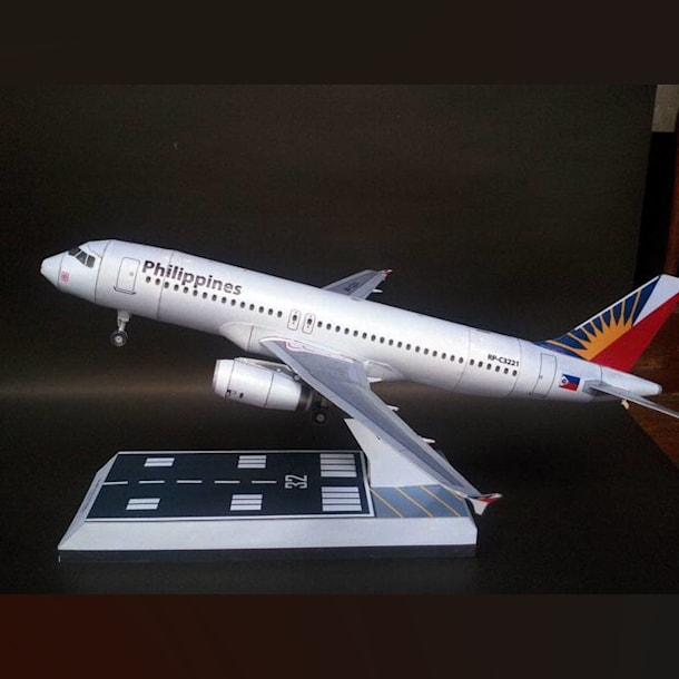 Бумажная модель Авиалайнер Airbus A320 Philippine Airlines