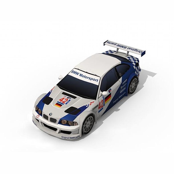 Бумажная модель Автомобиль BMW M3 GTR (BMW Motorsport)