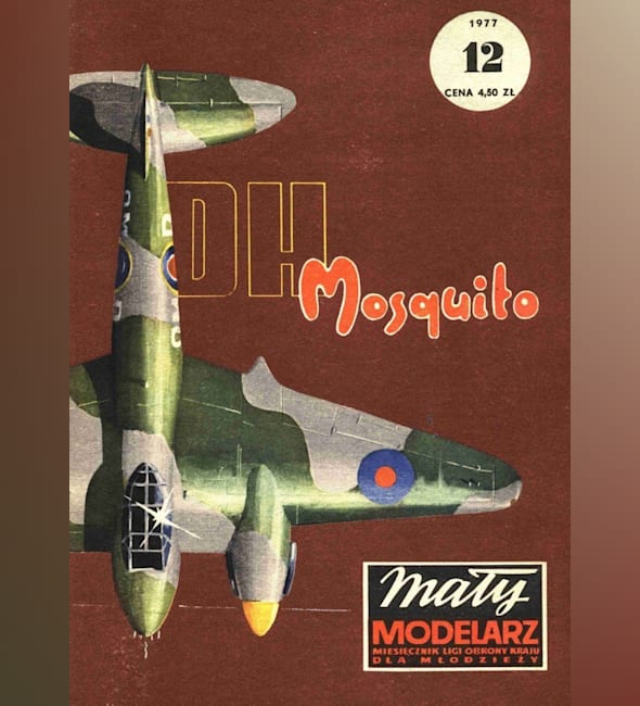 Журнал Maly Modelarz - 12/1977 - Бомбардировщик De Havilland Mosquito