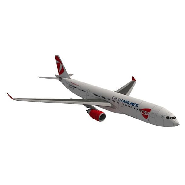 Бумажная модель Авиалайнер Airbus A330 Czech Airlines