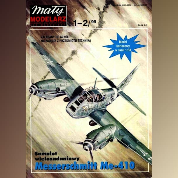 Журнал Maly Modelarz - 1-2/1999 - Истребитель-бомбардировщик Messerschmitt Me.410 Hornisse