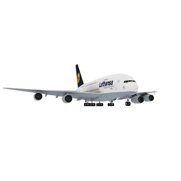 Бумажная модель Авиалайнер Airbus A380 Lufthansa