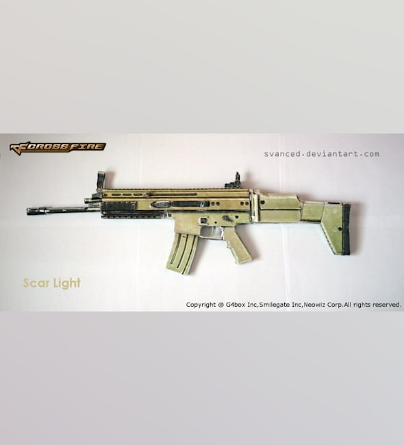 Бумажная модель Автомат FN SCAR-L (Crossfire)