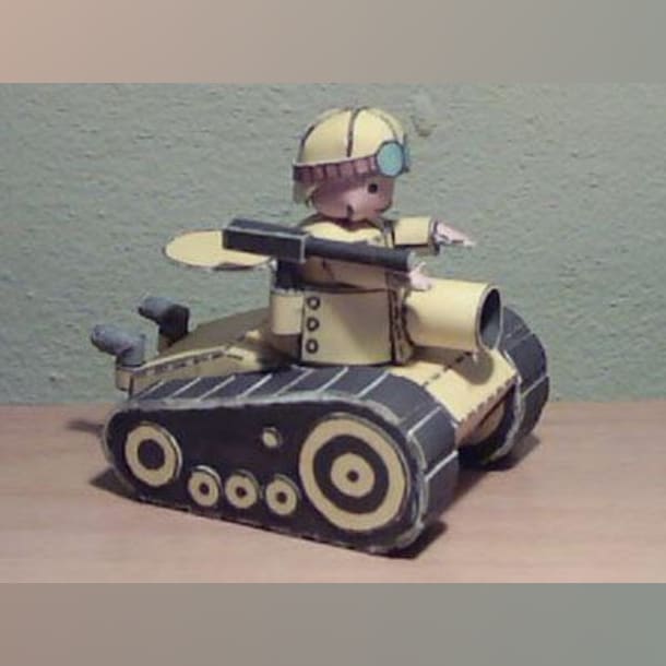 Бумажная модель Танк Yellow Comet Tank (Advance Wars)