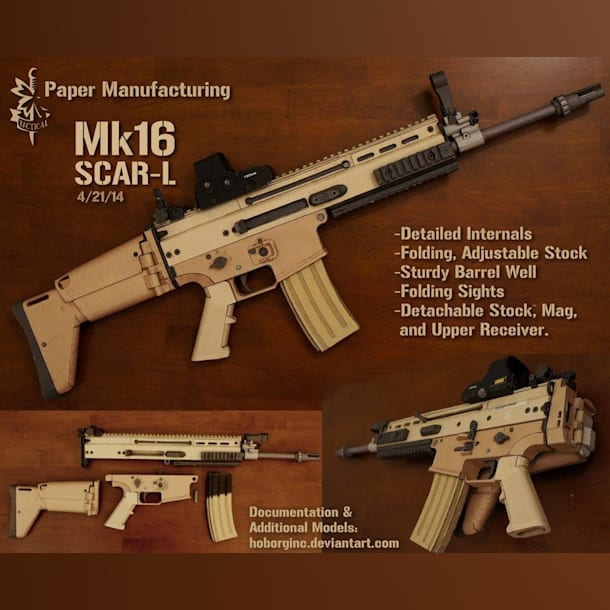 Бумажная модель Автомат FN SCAR-L