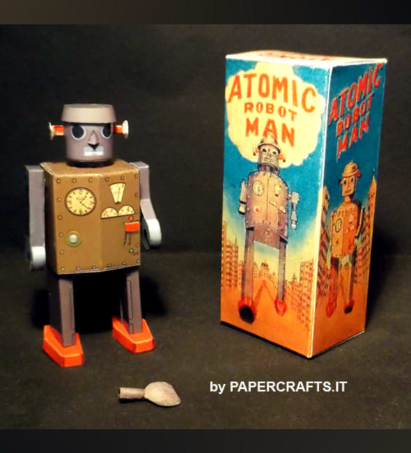 Бумажная модель Робот Atomic Robot Man