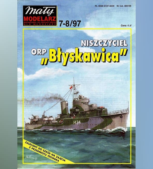 Журнал Maly Modelarz - 7-8/1997 - Эсминец ORP Blyskawica