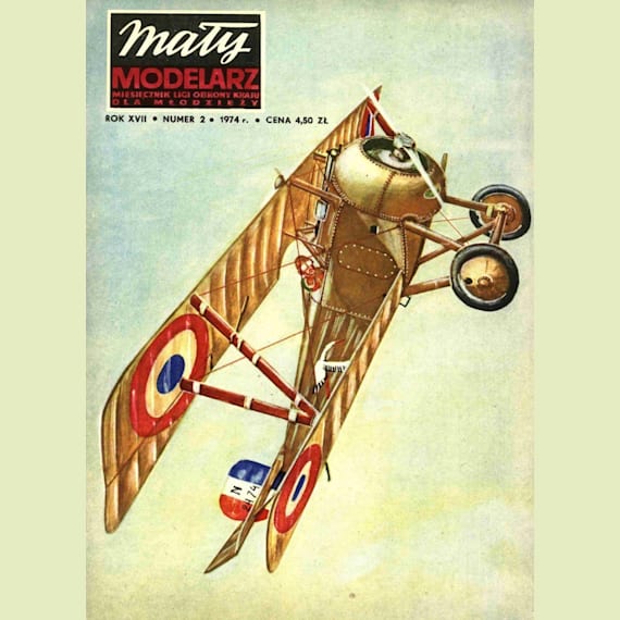 Maly Modelarz - 2/1974 - Истребители Fokker E.III, Nieuport 17 и самолет Morane-Saulnier MS-3 L