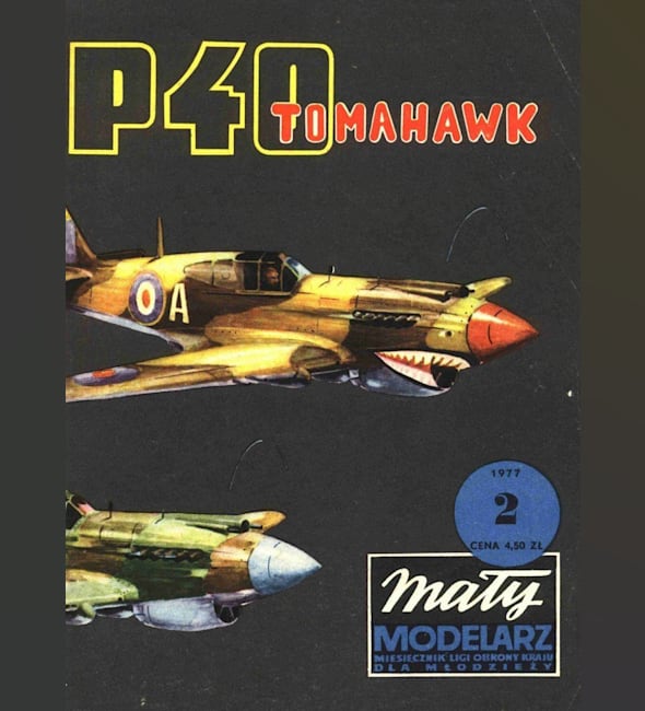 Журнал Maly Modelarz - 2/1977 - Истребитель Curtiss P-40 Tomahawk