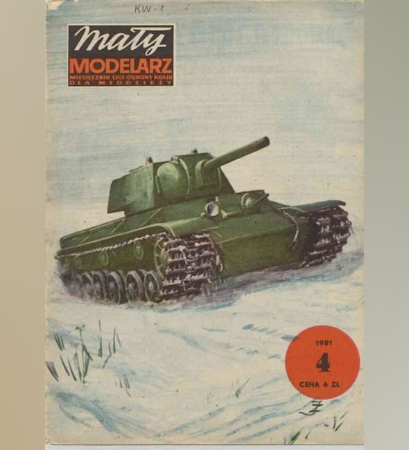 Журнал Maly Modelarz - 4/1981 - Танк КВ-1