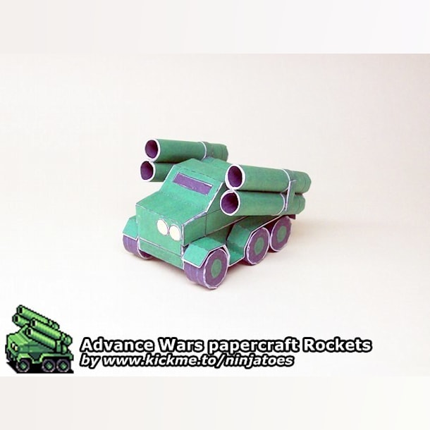 Бумажная модель Ракетная установка Green Earth Rockets (Advance Wars)