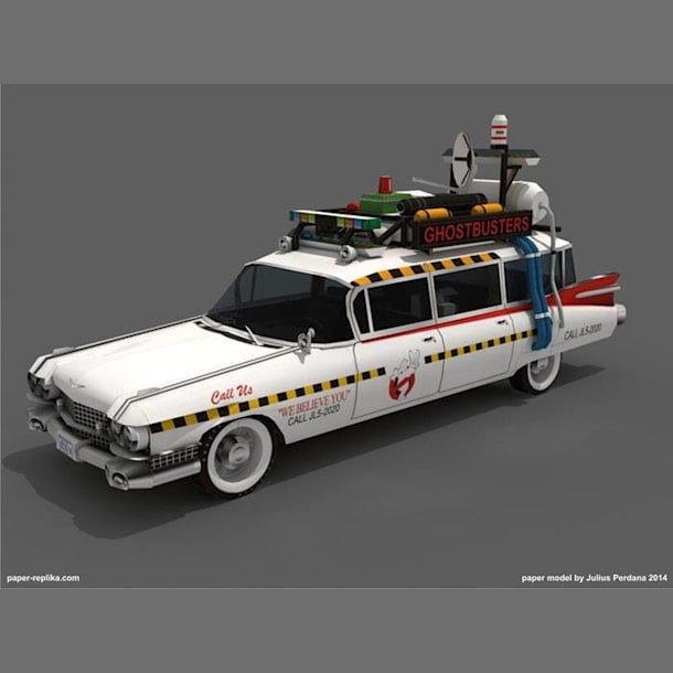 Бумажная модель Автомобиль Ecto-1A (Охотники за привидениями 2)