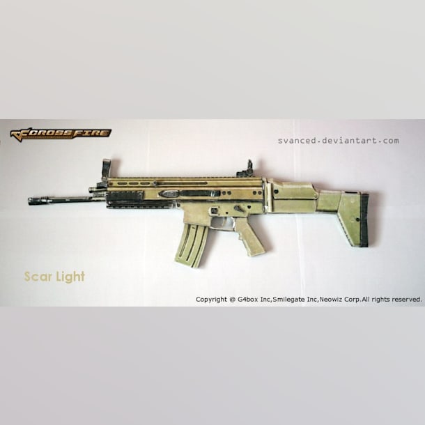 Бумажная модель Автомат FN SCAR-L (Crossfire)