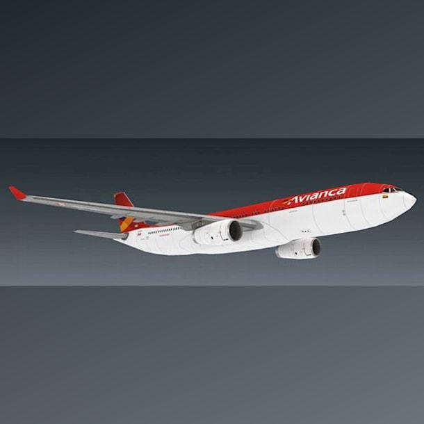 Бумажная модель Авиалайнер Airbus A330-243 Avianca