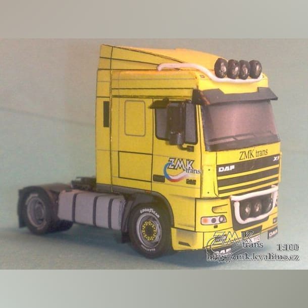 Бумажная модель Грузовик DAF XF 95