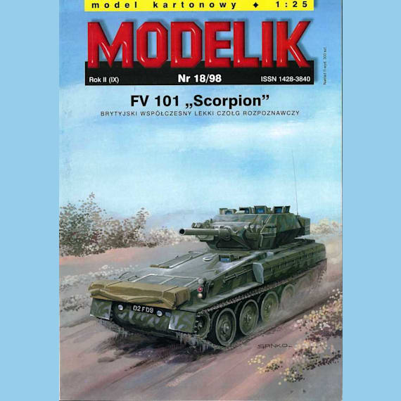 Modelik - 18/1998 - Танк FV101 Скорпион