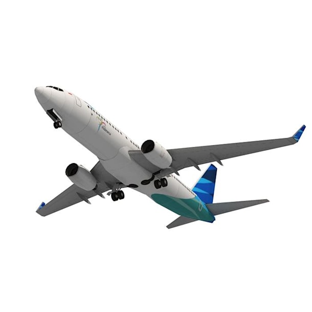 Бумажная модель Авиалайнер Boeing 737-800 Garuda Indonesia