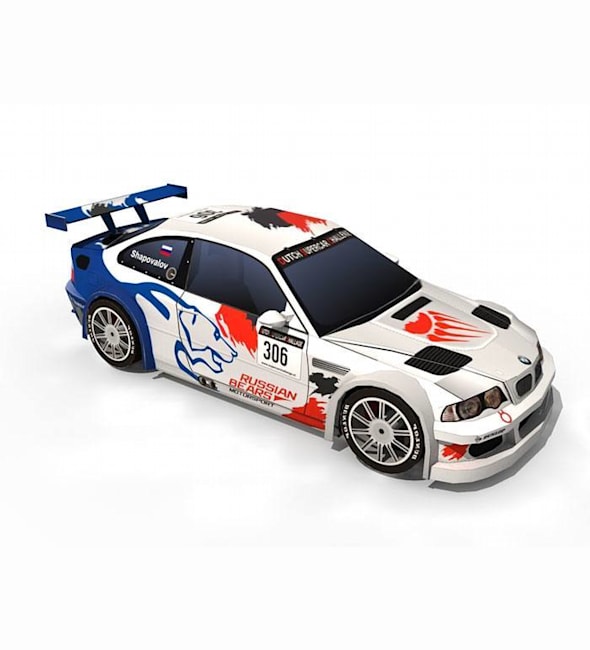 Бумажная модель Автомобиль BMW 320i (Russian Bears Motorsport)