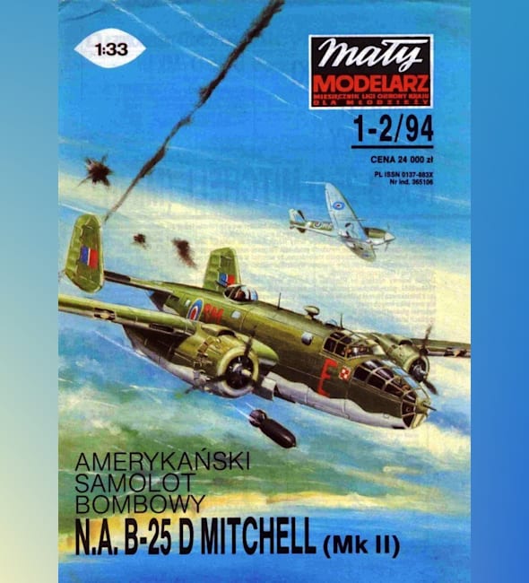 Журнал Maly Modelarz - 1-2/1994 - Бомбардировщик North American B-25 Mitchell Mk.II