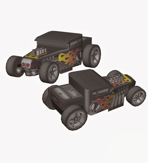 Бумажная модель Автомобиль Bone Shaker (Hot Wheels)