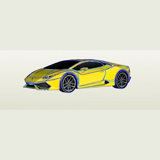 Бумажная модель Автомобиль Lamborghini Huracan