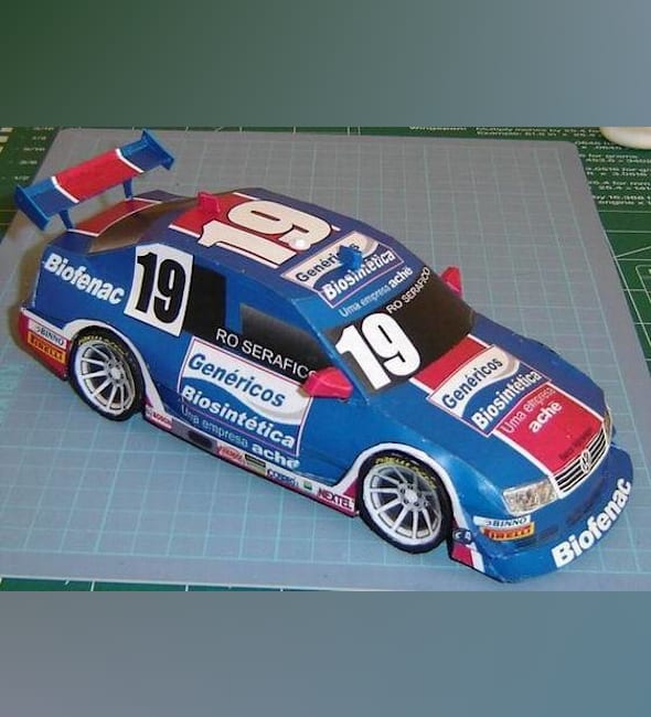 Бумажная модель Автомобиль Volkswagen Bora 2007 (Stock Car Brasil)