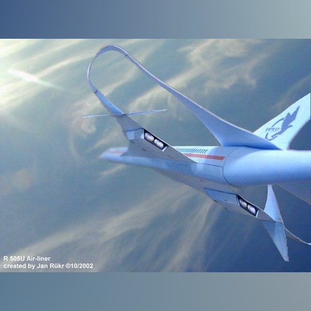 Бумажная модель Транспортный самолет R-505U (Ace Combat 3 - Electrosphere)