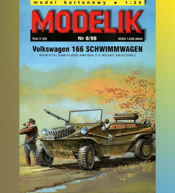 Журнал Modelik - 8/1998 - Плавающий автомобиль Volkswagen Typ 166 Schwimmwagen