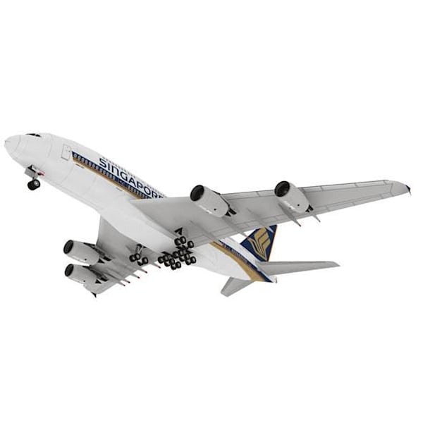 Бумажная модель Авиалайнер Airbus A380 Singapore Airlines