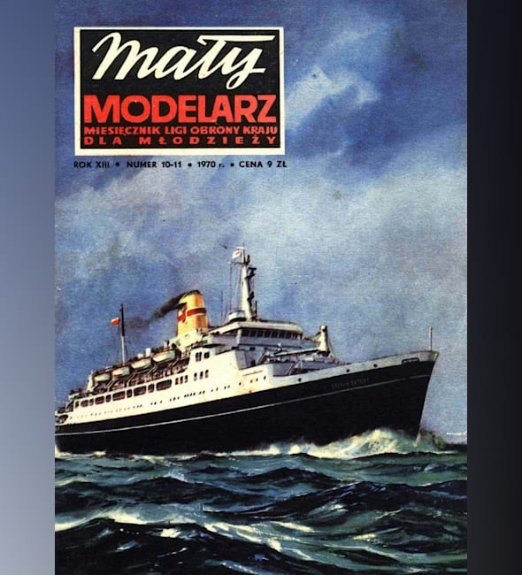 Журнал Maly Modelarz - 10-11/1970 - Круизный лайнер TSS Stefan Batory