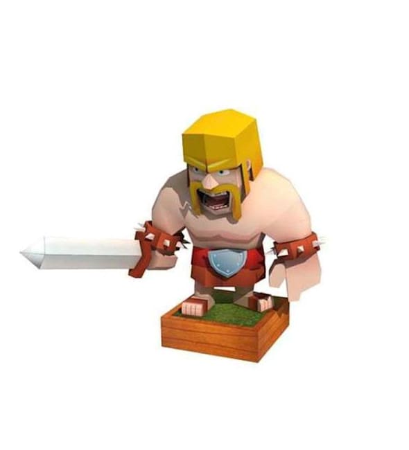 Бумажная модель Варвар (Clash of Clans)