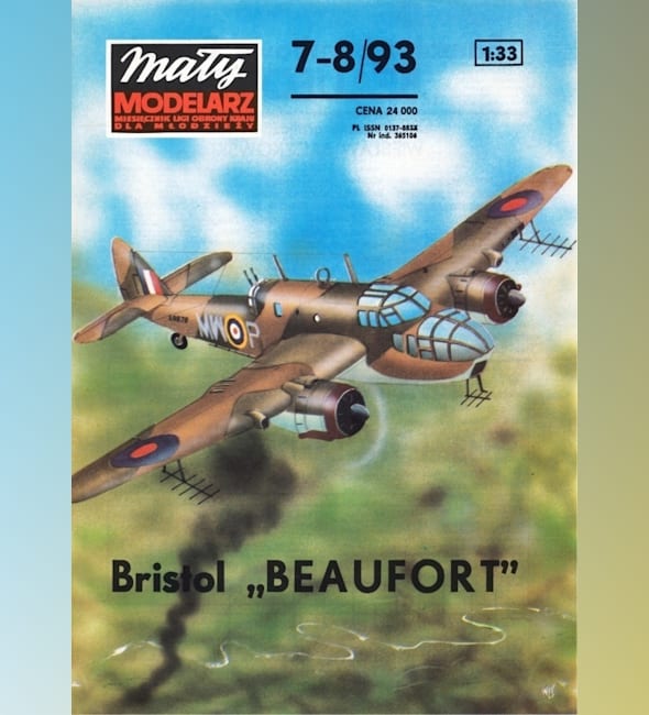 Журнал Maly Modelarz - 7-8/1993 - Бомбардировщик Bristol Beaufort