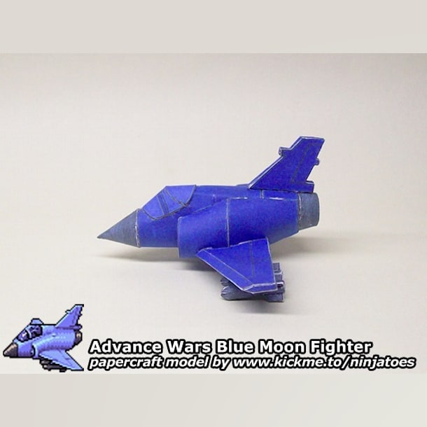 Бумажная модель Истребитель Blue Moon Fighter (Advance Wars)