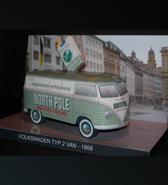 Бумажная модель Автомобиль Volkswagen Transporter T1 North Pole 1958