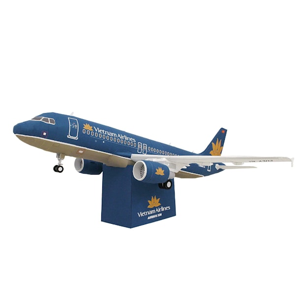 Бумажная модель Авиалайнер Airbus A320 Vietnam Airlines