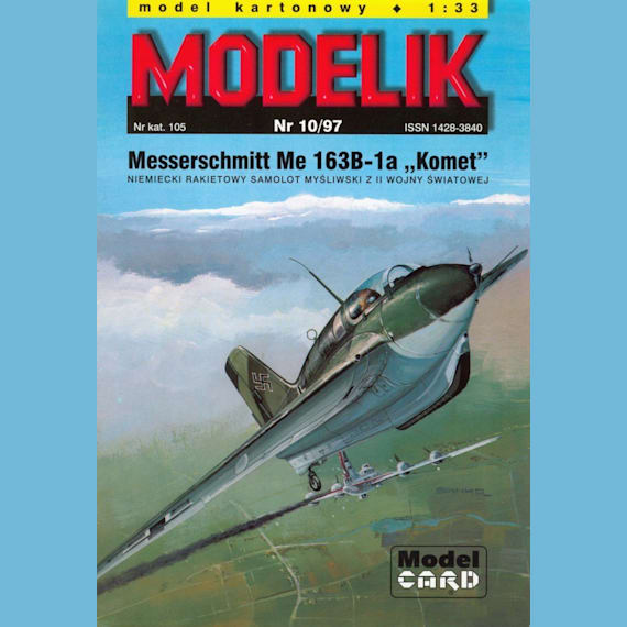 Modelik - 10/1997 - Истребитель-перехватчик Messerschmitt Me.163В-1a Komet