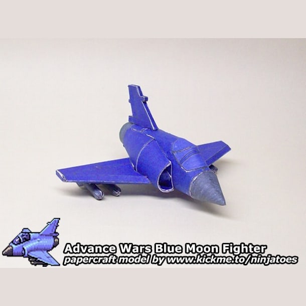 Бумажная модель Истребитель Blue Moon Fighter (Advance Wars)